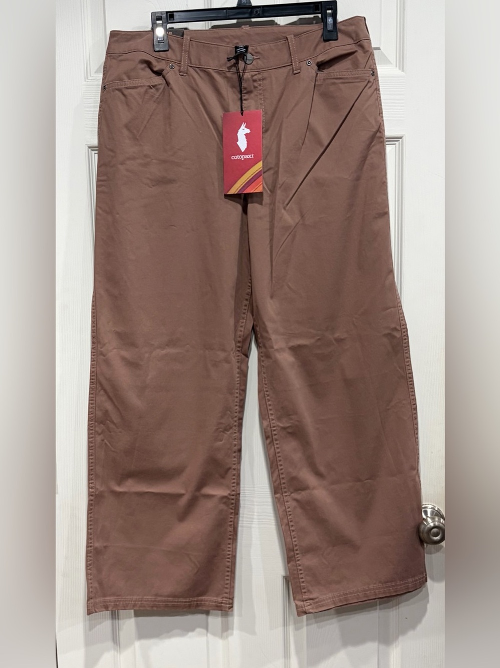 Cotopaxi Women's Size 14 Ambato Wide Leg Pant Reishi Tan Red NWT Cotton Blend